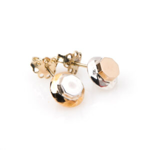 Orecchini diamante argento e bronzo