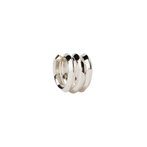 Un anello spirale argento