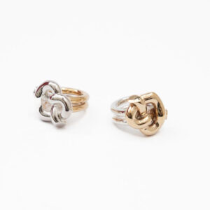 Anelli cuore argento e bronzo